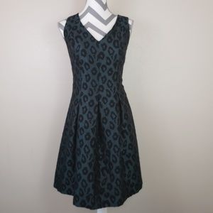 Ann Taylor Loft green cheetah dress